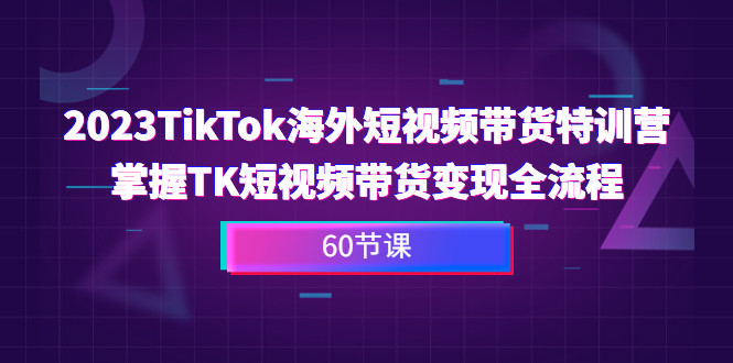 最新TikTok【海外抖音】短视频带货变现课程（60节课）-欢迎访问本站