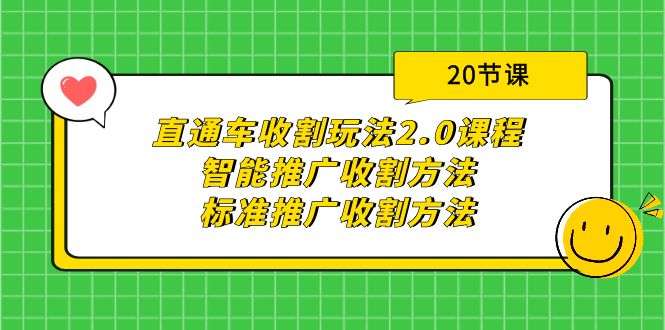 淘宝直通车课程：智能标准推广收割方法（20节课）-欢迎访问本站