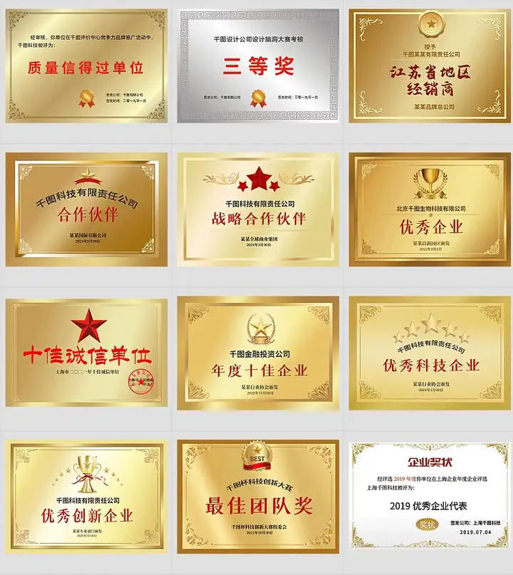 图片[8]-70份企业奖牌证书模板【PSD源文件可直接修改使用】公司单位设计院表彰铜牌【电商热销859】-暗冰资源网