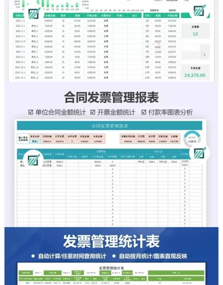 图片[20]-72套发票管理Excel模版-财务发票管理系统excel表格发票登记开票统计明细表【电商热销891】-暗冰资源网