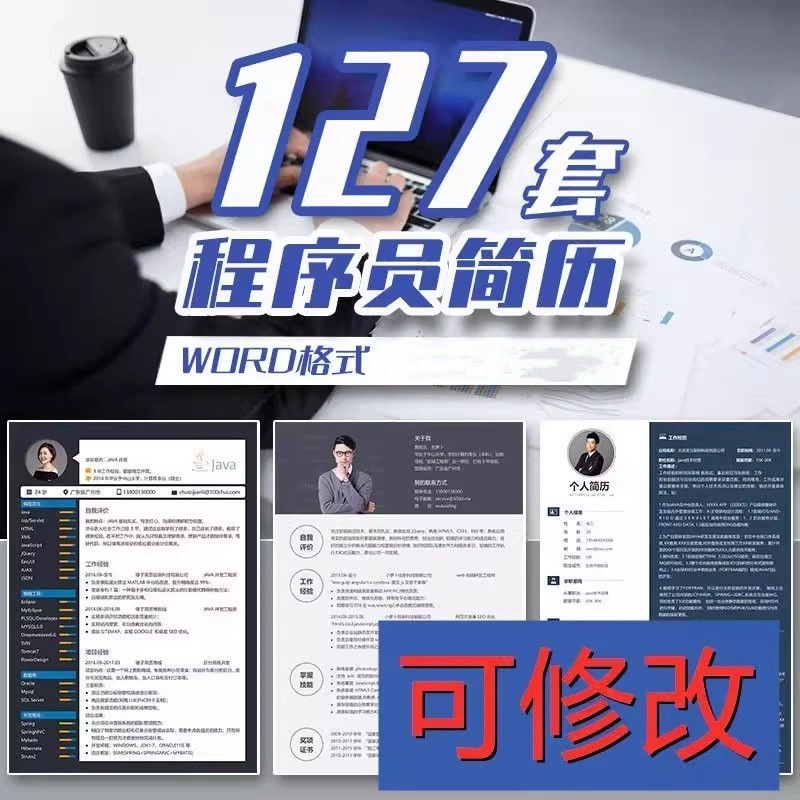 图片[1]-127套程序员简历模版-互联网IT行业web前端开发工程师求职资料【电商热销968】-暗冰资源网