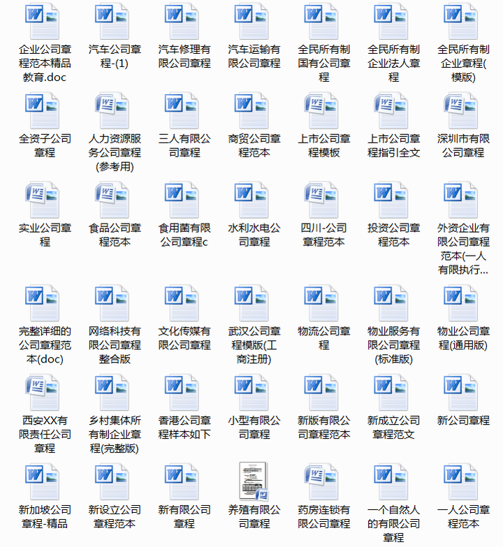 图片[9]-500套企业公司章程-有限责任公司章程模板范本电子版个人独资多人合资企业合伙协议【电商热销636】-暗冰资源网