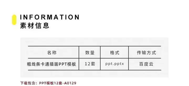 图片[4]-10000套粗线条卡通插画PPT模板-粗线条卡通插画PPT模版个人简历项目汇报简介绍毕业答辩教学课件【电商热销784】-暗冰资源网