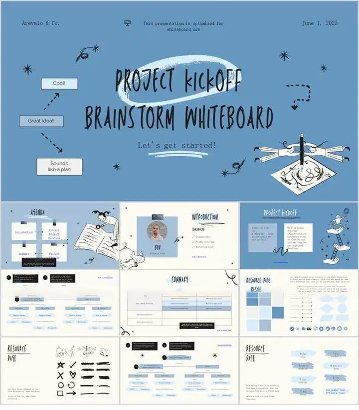 图片[11]-10000套粗线条卡通插画PPT模板-粗线条卡通插画PPT模版个人简历项目汇报简介绍毕业答辩教学课件【电商热销784】-暗冰资源网