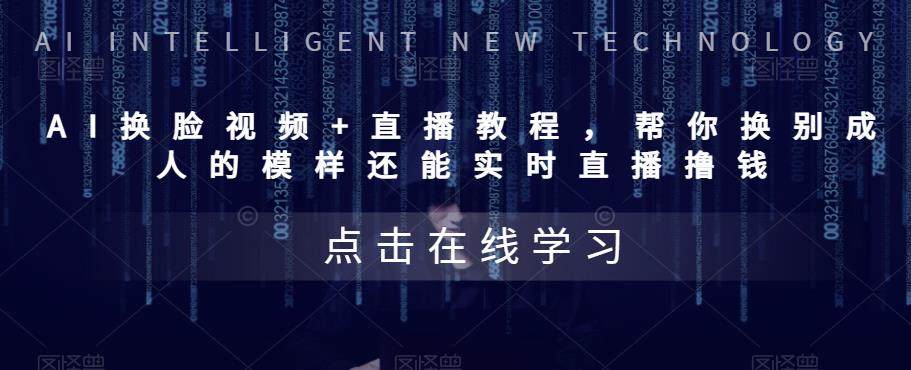 AI换脸视频+直播教程 (软件教程+配套资料)换成别人的模样还能实时直播撸钱-欢迎访问本站