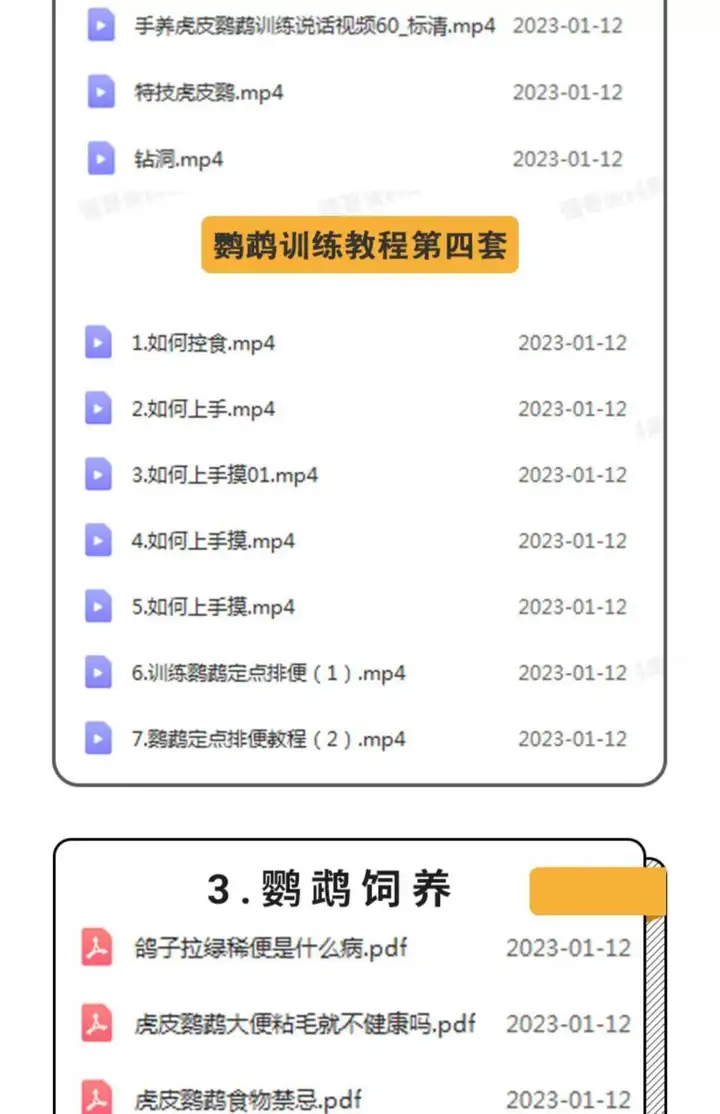图片[6]-训鸟全套教程-鹦鹉虎皮杜丹玄凤训练教程上手训练鹦鹉说话【电商热销2】-暗冰资源网