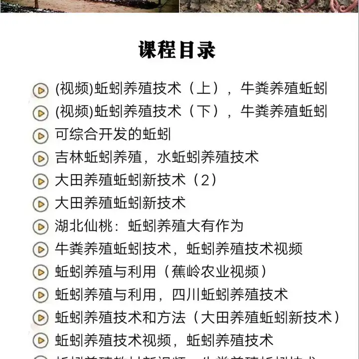 图片[2]-蚯蚓养殖技术视频教程素材零基础农业创业大棚如何养蚯蚓高效素材【电商热销569】-暗冰资源网