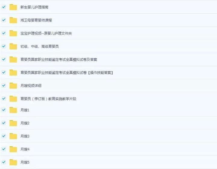 图片[2]-育婴师全套视频教程-初中高级月嫂保姆育儿学习课程新生婴幼儿护理【电商热销624】-暗冰资源网