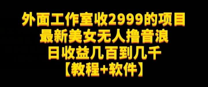 最新美女无人撸音浪日收益四位数【教程+软件】外面收费2999-欢迎访问本站