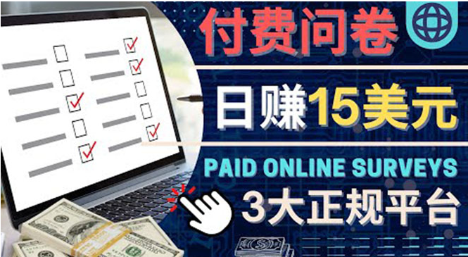 参与付费调查项目：适合新手的平台，日赚15美元-欢迎访问本站