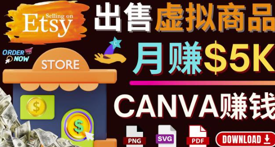 通过Etsy出售Canva模板月赚5000美元，操作简单，收益高-欢迎访问本站