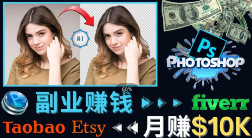 通过出售自己的PS修图技能赚钱的方法教程【月入5000美元以上】-欢迎访问本站
