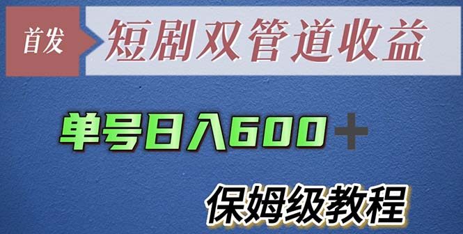 短剧分发项目-最新短剧双管道收益【详细教程】单号日入600+-欢迎访问本站
