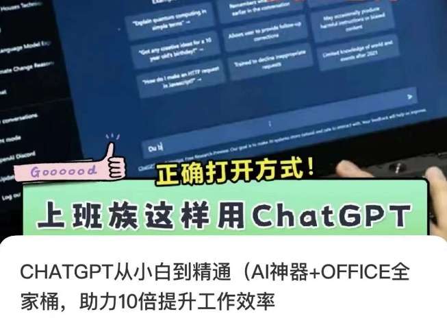 CHATGPT从小白到精通系统课程【37节课程】AI神器+OFFICE-欢迎访问本站