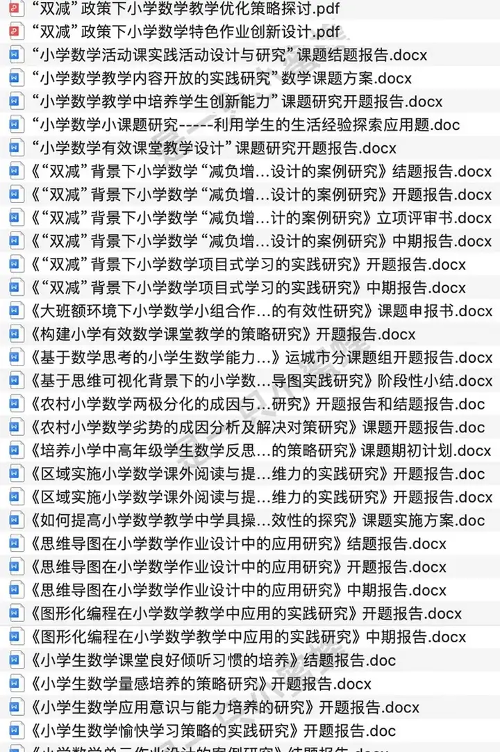 图片[2]-140份小学数学课题研究报告-小课题开题结题报告工作方案素材资料范文【电商热销23】-暗冰资源网