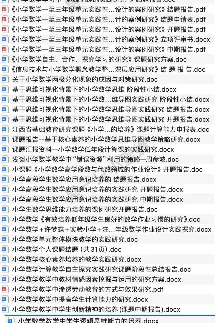 图片[4]-140份小学数学课题研究报告-小课题开题结题报告工作方案素材资料范文【电商热销23】-暗冰资源网