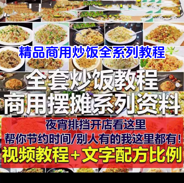 全套炒饭视频资料教程-商用摆摊花式炒饭视频教程 泡菜蛋炒饭海鲜盖饭制作 【电商热销452】-欢迎访问本站