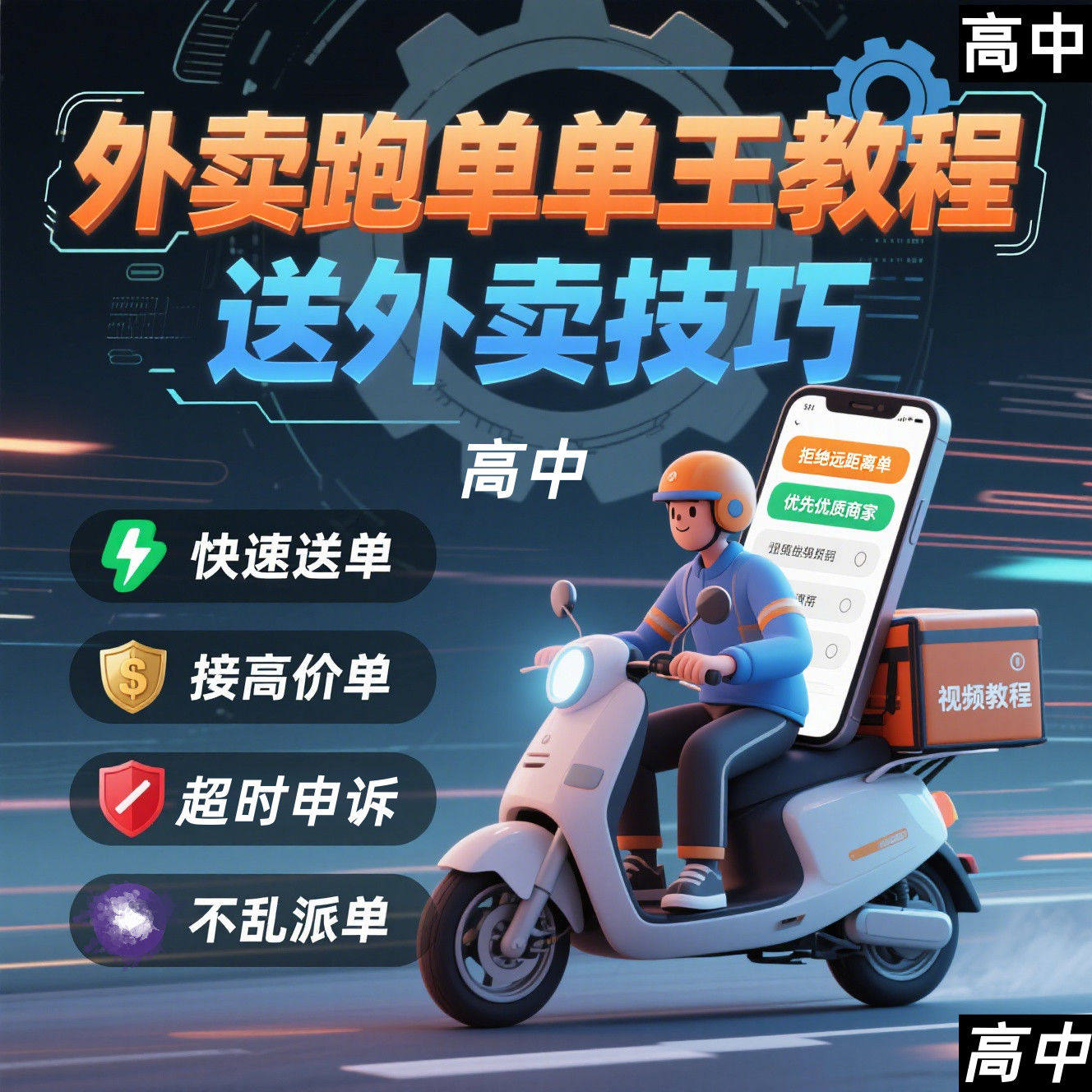 图片[2]-外卖员跑外卖教程抢单王教程送外卖技巧视频教程讲解高中课程【电商热销955】-暗冰资源网