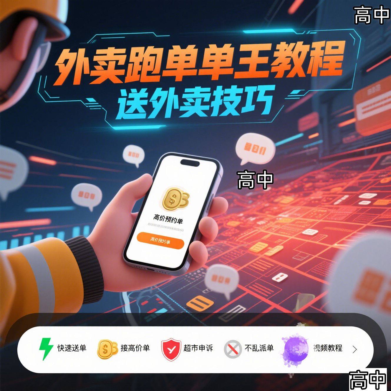 图片[3]-外卖员跑外卖教程抢单王教程送外卖技巧视频教程讲解高中课程【电商热销955】-暗冰资源网