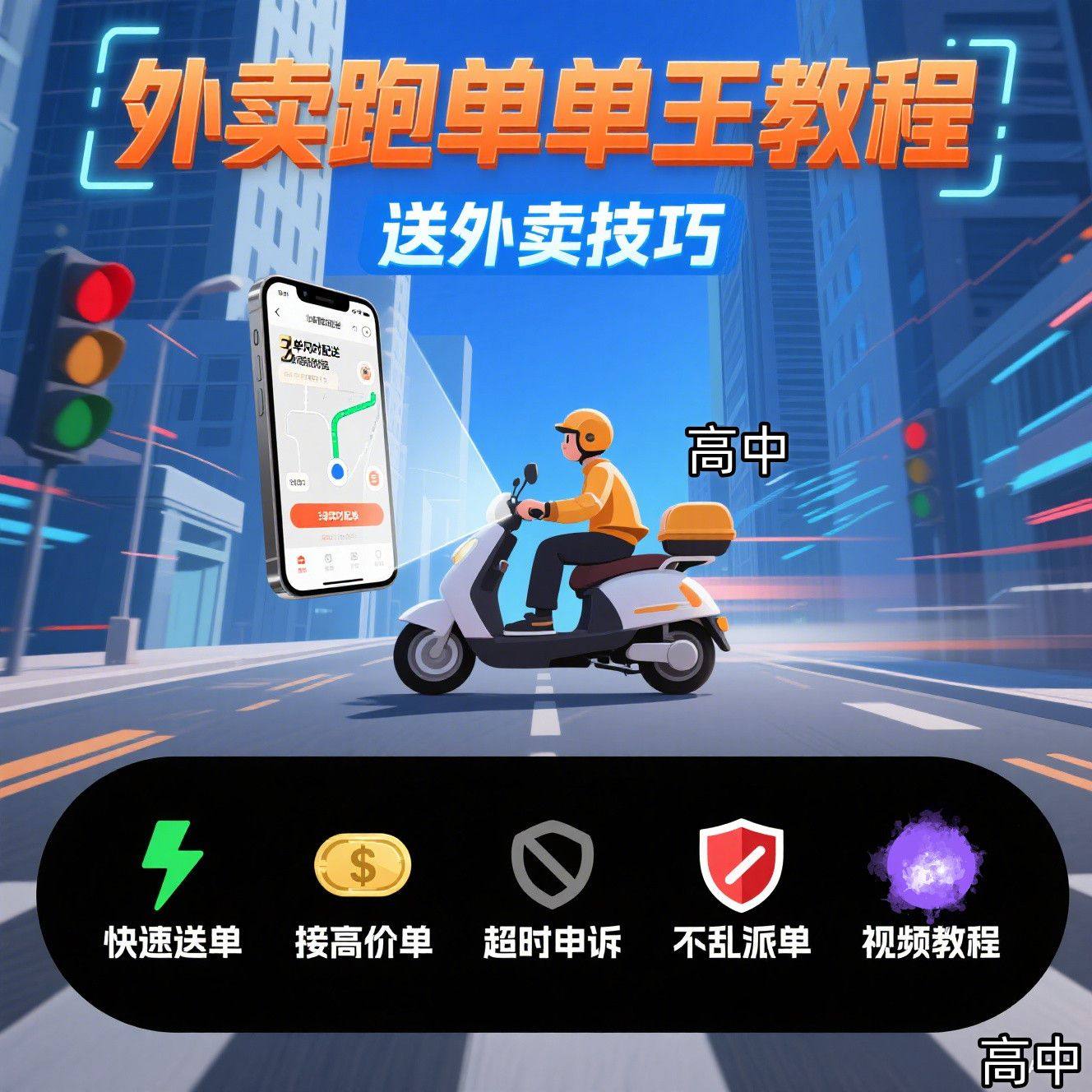 图片[4]-外卖员跑外卖教程抢单王教程送外卖技巧视频教程讲解高中课程【电商热销955】-暗冰资源网