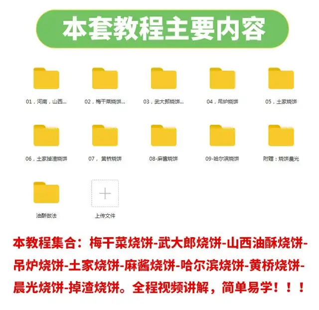 图片[4]-9种烧饼技术教程-烧饼技术配方教程大全梅干菜武大郎吊炉掉渣饼制作小吃摆摊创业【电商热销665】-暗冰资源网