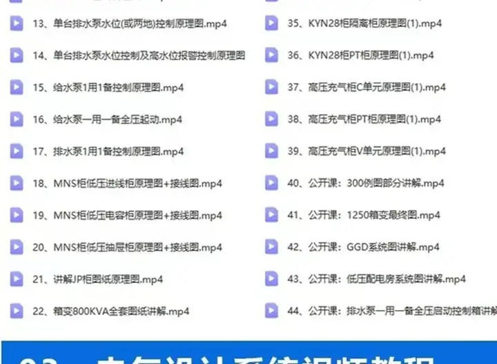 图片[6]-成套电气教程附带图纸资料-高低压配电柜图纸识图变电所设计讲解视频教程【电商热销651】-暗冰资源网