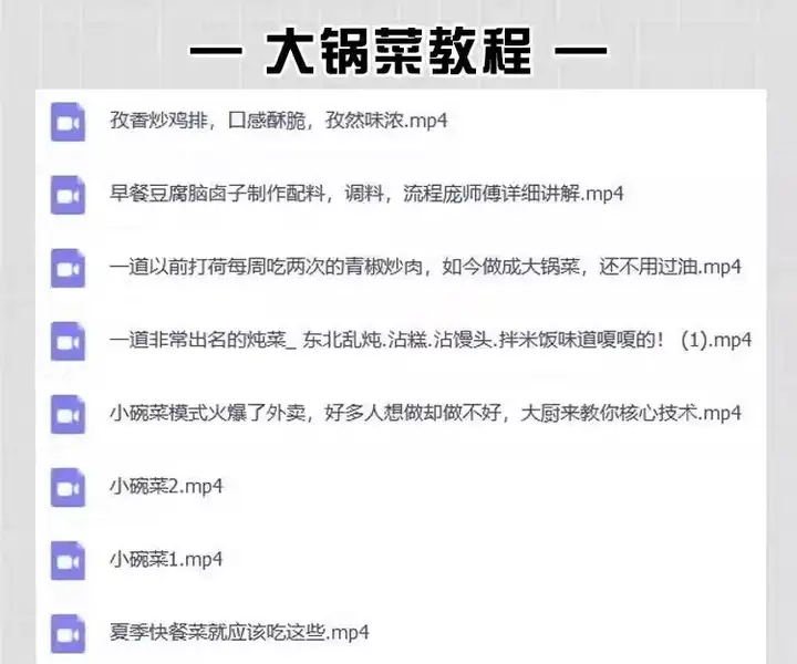 图片[6]-600多种快餐炒菜技术资料教程-商用小炒快餐盒饭大锅菜技术配方炒菜教学视频外卖盖浇饭食堂【电商热销534】-暗冰资源网