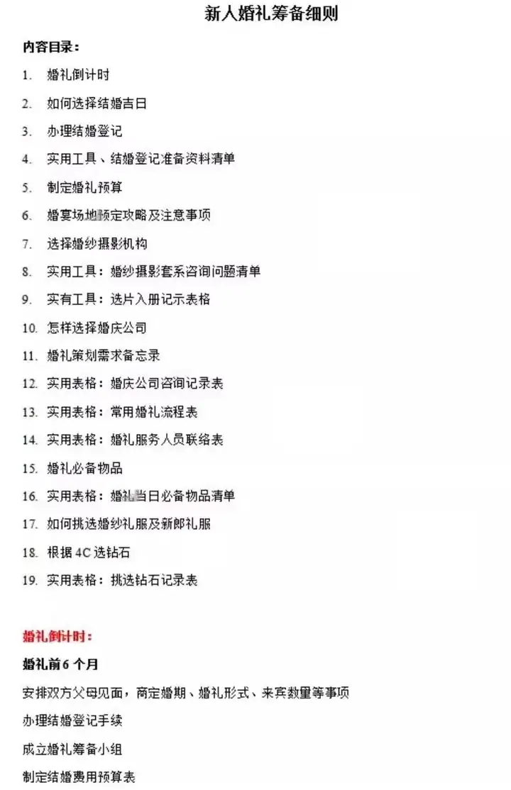 图片[6]-婚礼准备清单表大全【23份】-结婚发言流程安排物品清单预算筹备准备物品采购清单日程安排表格资料【电商热销45】-暗冰资源网