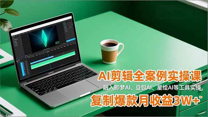 图片[1]-AI剪辑全案例实操课，融入即梦AI、豆包AI、星绘AI等工具实操，复制爆款月收益3W+-欢迎访问本站