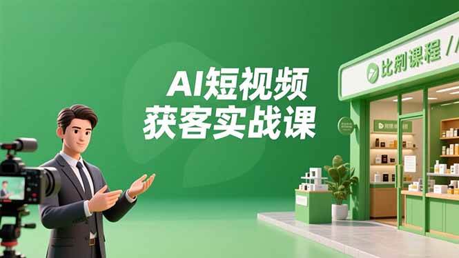 图片[1]-AI短视频获客实战课，数字人创作、实体行业应用、精准引流，30天获取客源月入6万+-欢迎访问本站