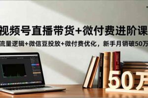 视频号直播带货+微付费进阶课：流量逻辑+微信豆投放+微付费优化，新手月销破50万-欢迎访问本站