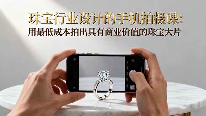 图片[1]-珠宝行业设计的手机拍摄课：用最低成本拍出具有商业价值的珠宝大片！-欢迎访问本站