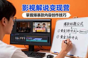 影视解说变现营：通过30+实战案例爆款内容创作技巧，掌握影视解说盈利密码-欢迎访问本站