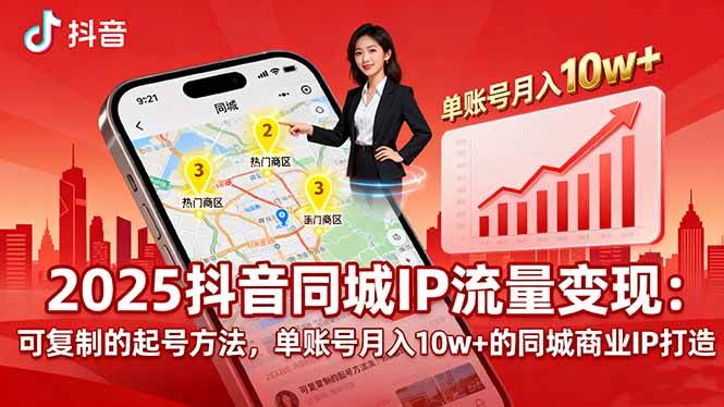 图片[1]-2025同城IP流量变现：可复制的起号方法，单账号月入10w+的同城商业IP打造-欢迎访问本站