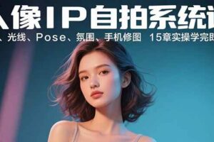 人像IP自拍系统课：构图、光线、Pose、氛围、手机修图 15章实操学完即出片-欢迎访问本站