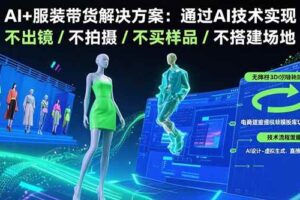 AI+服装带货解决方案：通过AI技术实现 不出镜/不拍摄/不买样品/不搭建场地-欢迎访问本站