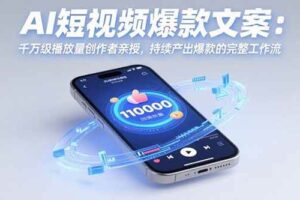 AI短视频爆款文案：千万级播放量创作者亲授，持续产出爆款的完整工作流-欢迎访问本站