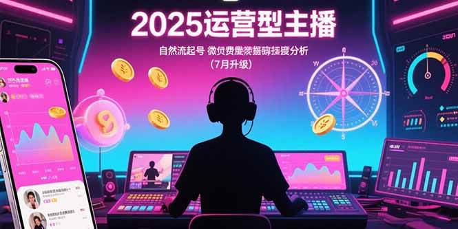 图片[1]-2025运营型主播：自然流起号，微付费投放技巧，罗盘数据深度解析(7月更新)-欢迎访问本站