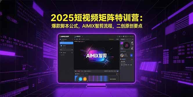 图片[1]-2025短视频矩阵特训营：爆款脚本公式，AIMIX智剪流程，二创原创要点-欢迎访问本站