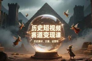 历史短视频赛道变现课，百集素材库应用，文案剪辑技巧，账号运营全案-欢迎访问本站