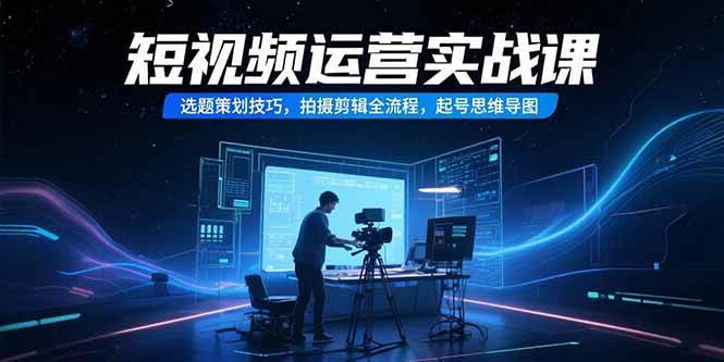 图片[1]-短视频运营实战课，选题策划技巧，拍摄剪辑全流程，起号思维导图-欢迎访问本站