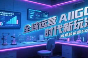 全域运营AIGC时代新玩法，文案封面设计公式，短视频运营SOP-欢迎访问本站