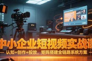中小企业短视频实战课，认知+创作+投放，矩阵搭建全链路系统方案-欢迎访问本站