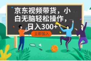 京东短视频带货，小白无脑操作，每天五分钟，轻松日入300+-欢迎访问本站