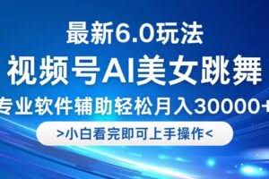 视频号最新6.0玩法，当天起号小白也能轻松月入30000+-欢迎访问本站