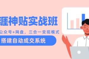 天涯神贴实战班：抖音+公众号+网盘，三合一变现模式，搭建自动成交系统-欢迎访问本站