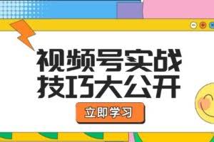 视频号实战技巧大公开：选题拍摄、运营推广、直播带货一站式学习 (无水印)-欢迎访问本站