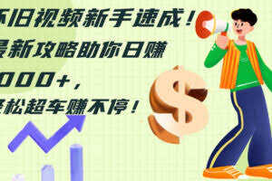 怀旧视频新手速成！最新攻略助你日赚1000+，轻松超车赚不停-欢迎访问本站