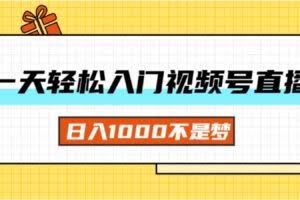 一天入门视频号直播带货，日入1000不是梦-欢迎访问本站