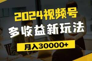 2024视频号多收益新玩法，每天5分钟，月入3w+，新手小白都能简单上手-欢迎访问本站